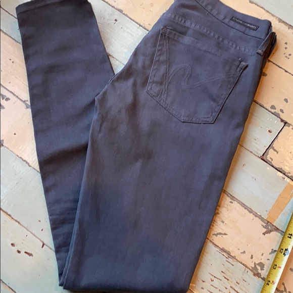 Citizens of Humanity gray denim skinny jeans 26 - Picture 2 of 10